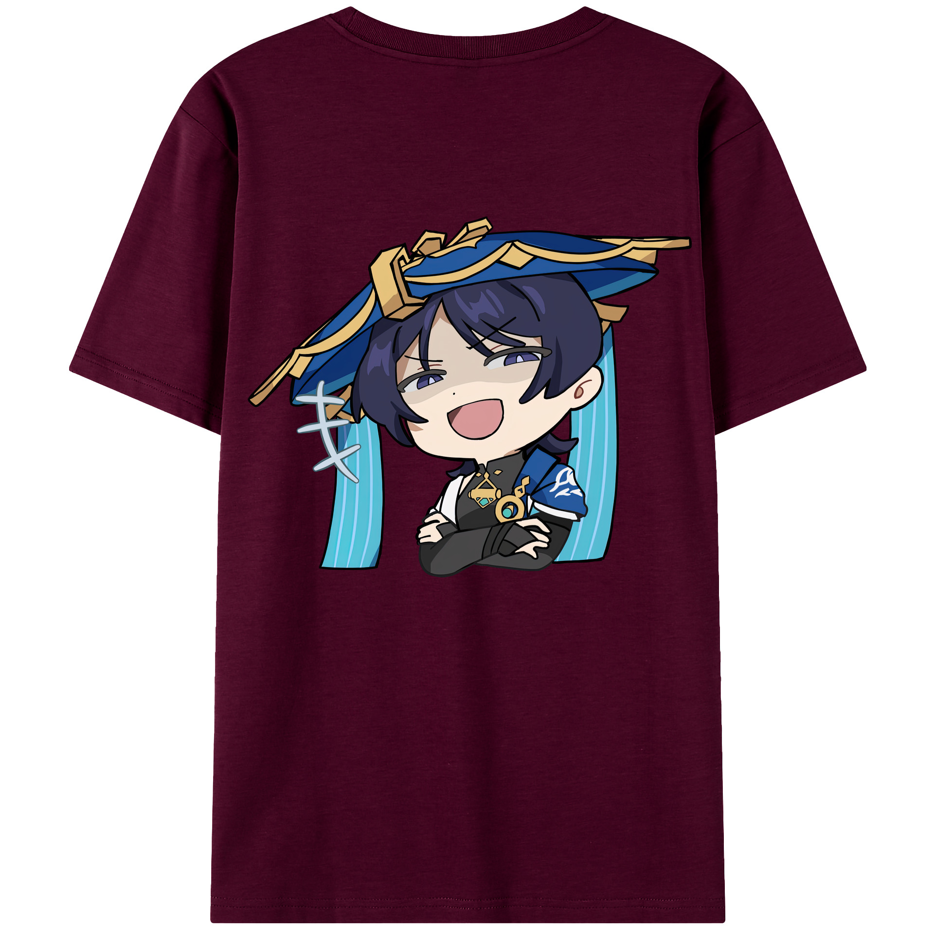 げんし神 さんペい genshin Sanpei レディース半袖Tシャツ(バックプリント)